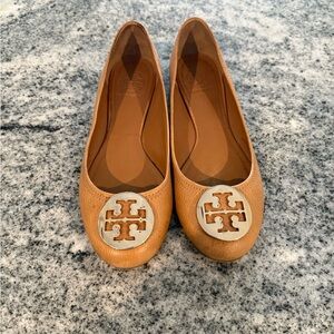 Tory Burch Tan Leather Flats